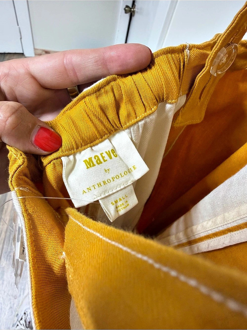 Maeve Striped Maxi Dress in Yellow & White Size Medium NWT - Picture 6 of 6